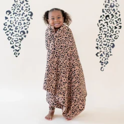 Toddler Blanket in Latte Leopard 1.0