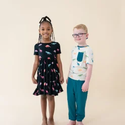 Toddler Crew Neck Tee in Ecru Roar
