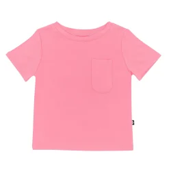 Toddler Crew Neck Tee in Guava