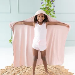 Toddler Hooded Bath Towel in Blush