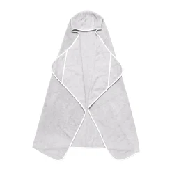 Toddler Hooded Bath Towel in Storm with Cloud Trim