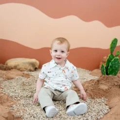 Toddler Short Sleeve Polo in Road Trip
