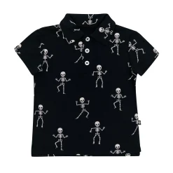 Toddler Short Sleeve Polo in Skeleton