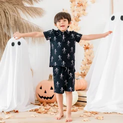 Toddler Short Sleeve Polo in Skeleton