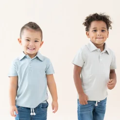 Toddler Short Sleeve Polo in Oat