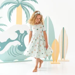 Twirl Dress in Dew Surf