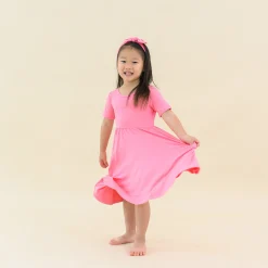 Twirl Dress in Guava