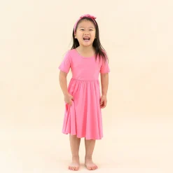 Twirl Dress in Guava