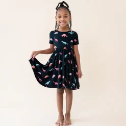 Twirl Dress in Midnight Roar
