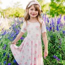 Twirl Dress in Sakura Peony
