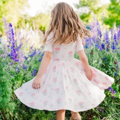 Twirl Dress in Sakura Peony