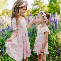 Twirl Dress in Sakura Peony