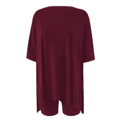 Women’s Biker Short Set in Burgundy
