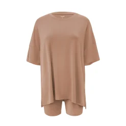 Women’s Biker Short Set in Latte