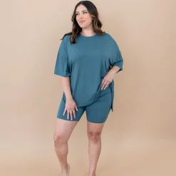 Women’s Biker Short Set in Atlantic