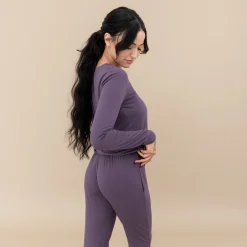 Women's Jogger Pajama Set in Currant