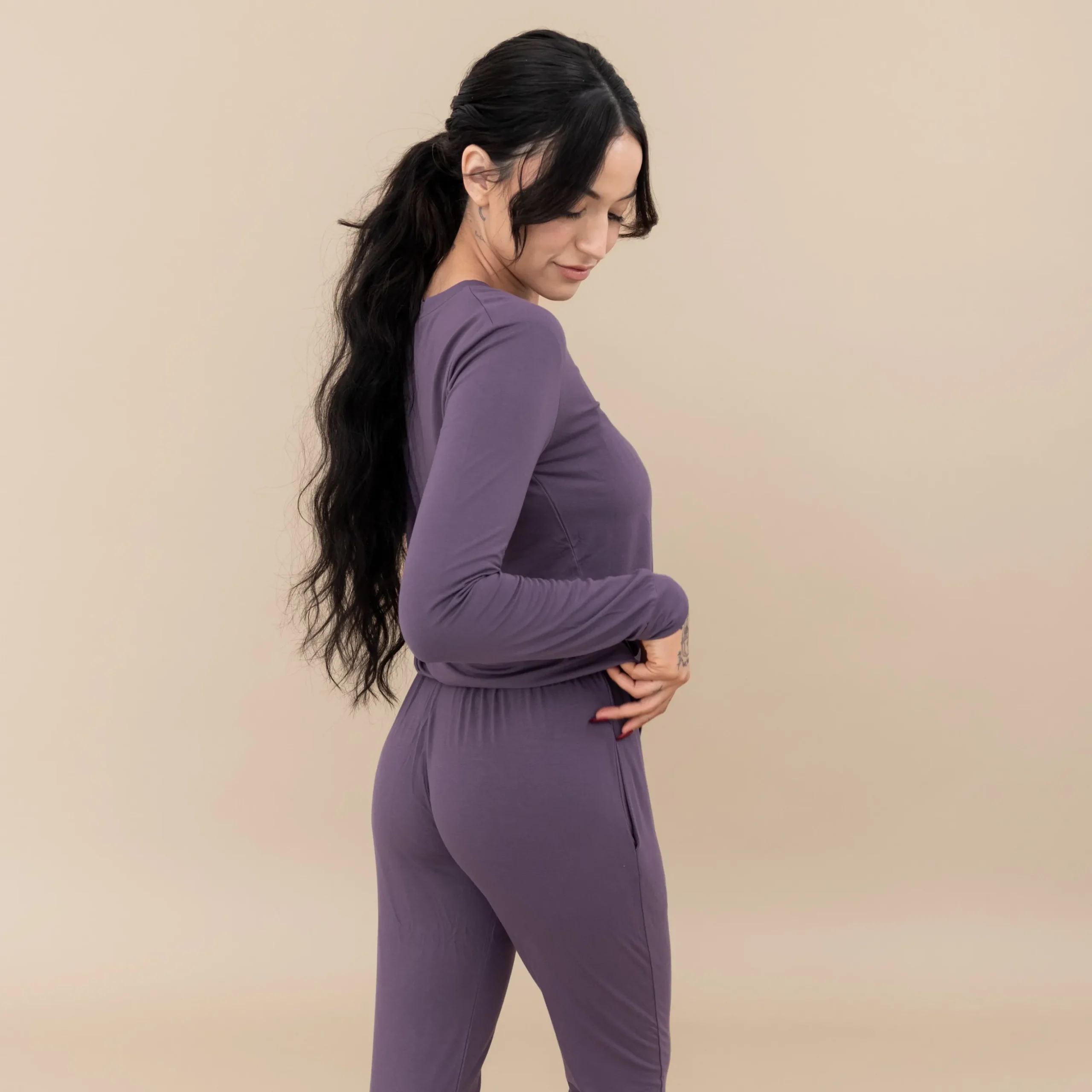 Women's Jogger Pajama Set in Currant