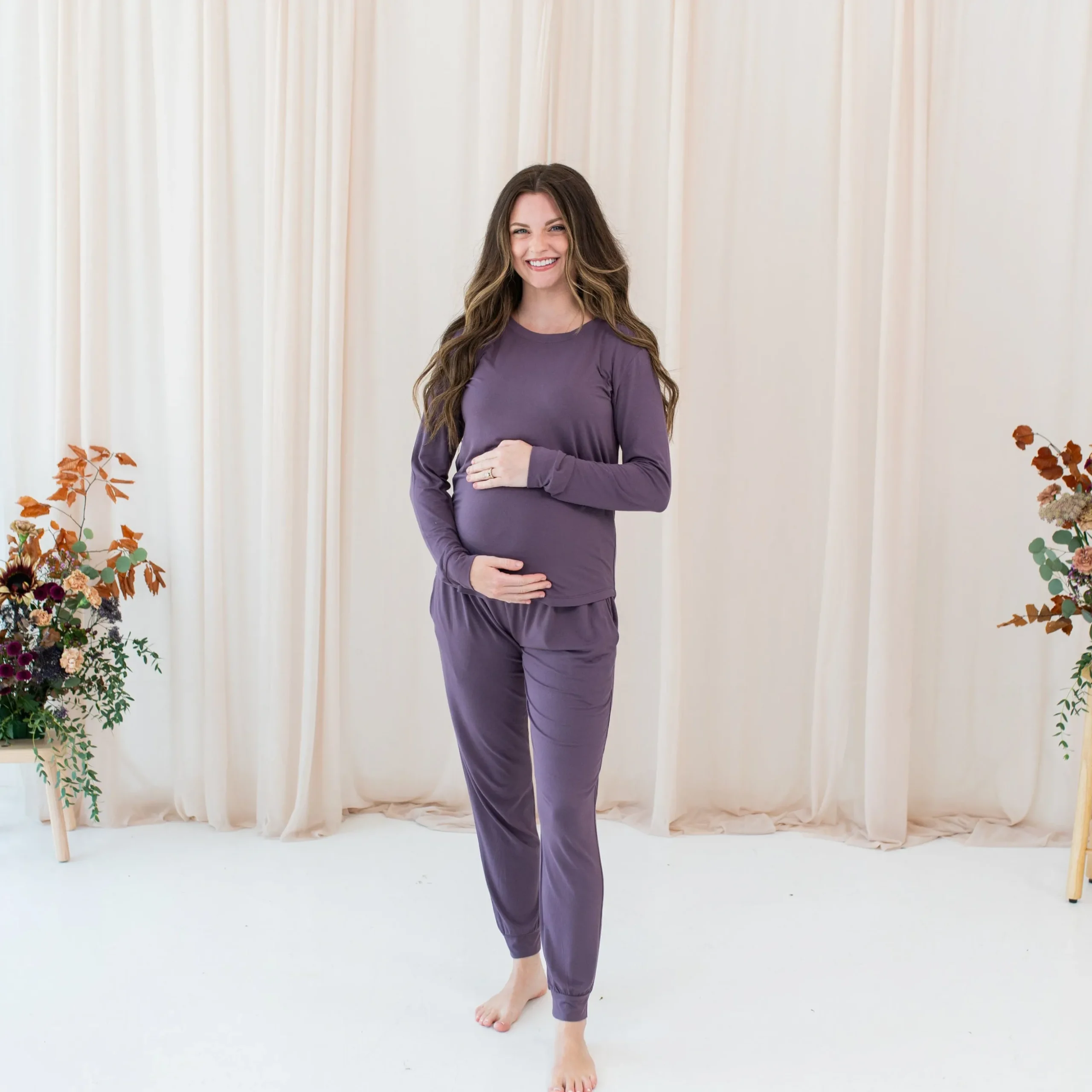 Women's Jogger Pajama Set in Currant