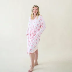 Women's Lounge Robe in Sakura Peony