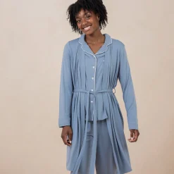 Women's Lounge Robe in Slate