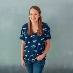 Women’s Relaxed Fit V-Neck in Humpback