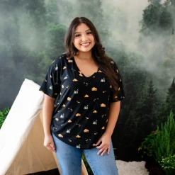 Women's Relaxed Fit V-Neck in Under the Stars