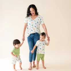 Women’s Relaxed Fit V-Neck in Ecru Roar