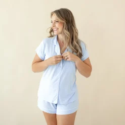 Women's Short Sleeve Pajama Set in Mist