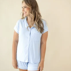 Women's Short Sleeve Pajama Set in Mist