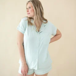Women's Short Sleeve Pajama Set in Dew