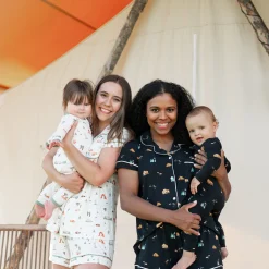 Women's Short Sleeve Pajama Set in Under the Stars
