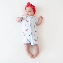Zipper Shortall Romper in Harbor