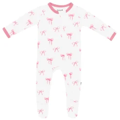 Zippered Footie in Bow