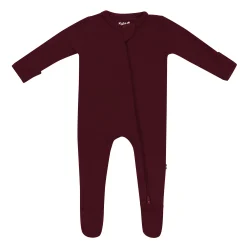 Zippered Footie in Burgundy