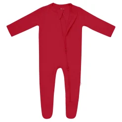 Zippered Footie in Cardinal