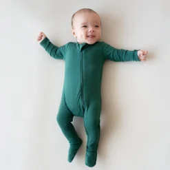 Zippered Footie in Emerald