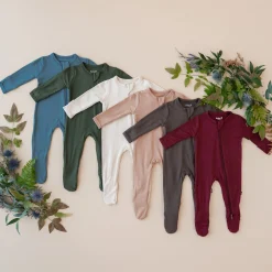 Zippered Footie in Espresso