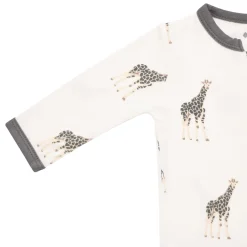 Zippered Footie in Giraffe
