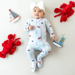 Zippered Footie in Harbor