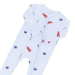 Zippered Footie in Harbor