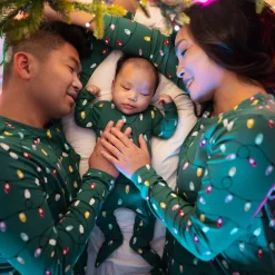 Zippered Footie in Merry and Bright
