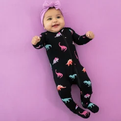 Zippered Footie in Midnight Roar