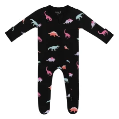 Zippered Footie in Midnight Roar