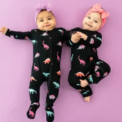 Zippered Footie in Midnight Roar