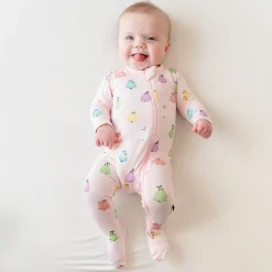 Zippered Footie in Pastel Ghost