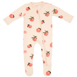 Zippered Footie in Peach