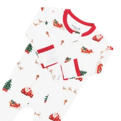 Zippered Footie in Santa Sleigh
