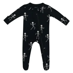 Zippered Footie in Skeleton