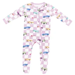 Zippered Footie in Sparkles and Speed