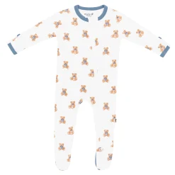 Zippered Footie in Teddy Bear